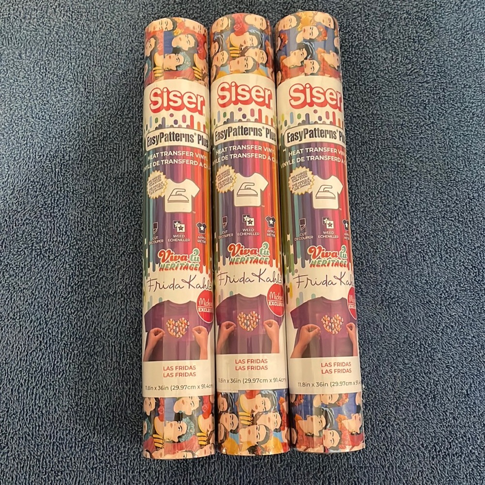 Siser Heat Transfer Vinyl New 3 Rolls